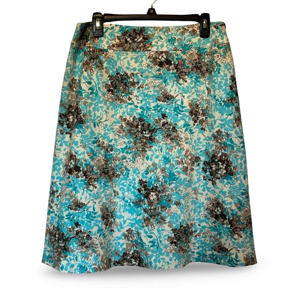 Talbots Silk Blend Skirt Size 12 Vintage Knee Length Office Career Party Brunch - Picture 1 of 4